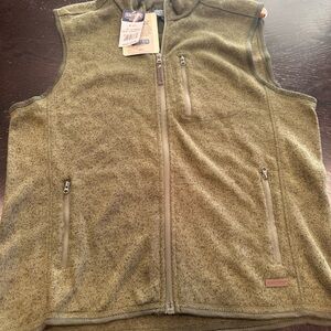 Men's Olive Green Zip-Up Vest Smiths Brand Size Large